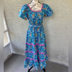PrintFresh Summer Boho Maxi Dress with Colorful Giraffe Print